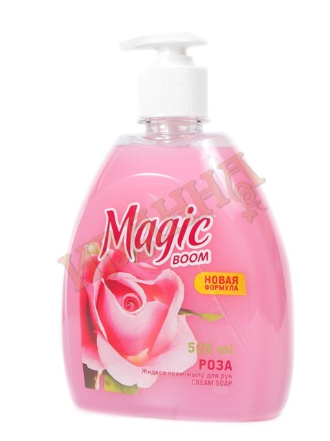 Мыло жидкое для рук Роза 520мл/10  (Magic Boom)